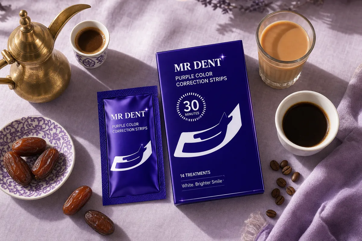 علبة MR DENT مع القهوة العربية والكرك والتمر